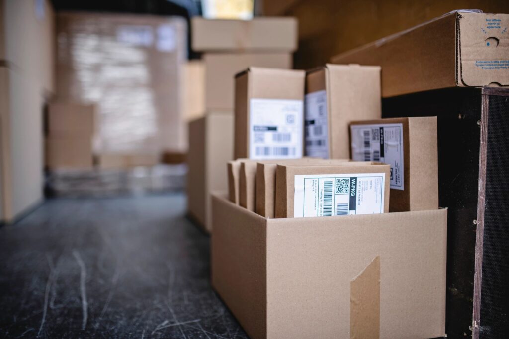 Organized Interior of Gig Delivery Van