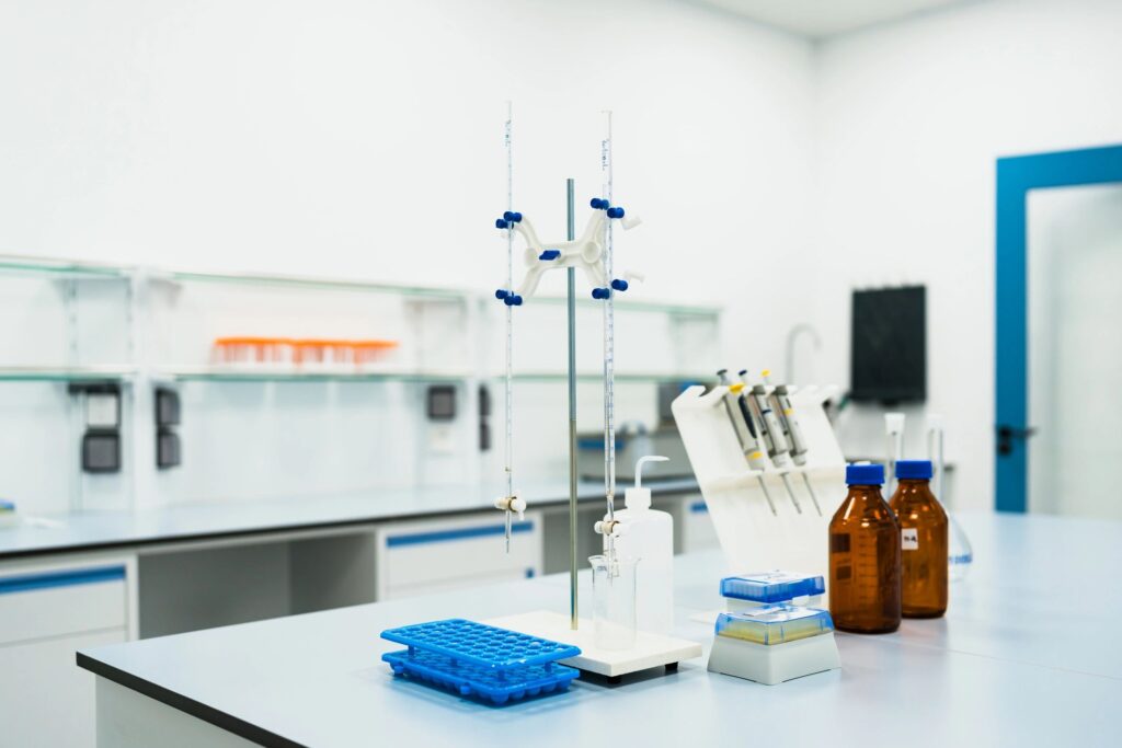 Modern research laboratory.